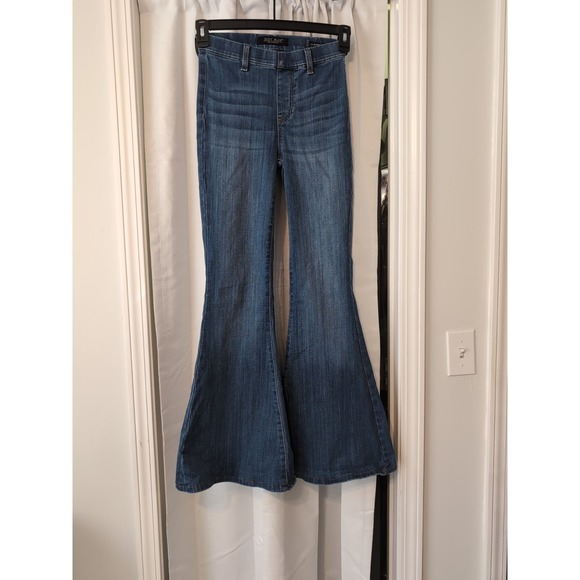 Judy Blue Denim - Judy Blue Pull On Super Flare Jeans Women Size 0/24 Bell Bottoms Medium Wash